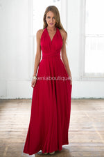 The Perfect Date Multiway Maxi Dress (Red) - BEST SELLING