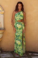 Caliana Maxi Dress |Palm Print
