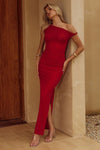 Chyna Midi Dress | Red