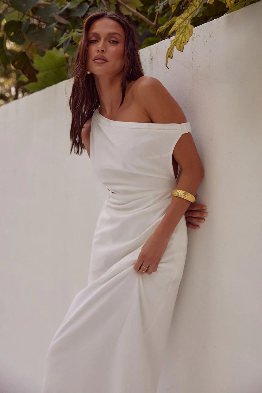 *Jaspin Midi Dress | White