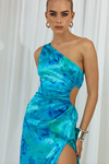 Lexana Maxi Dress (Blue Floral)