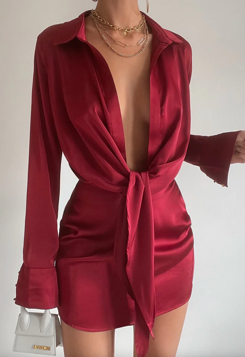 Ruby Shirt Dress (Marlot)