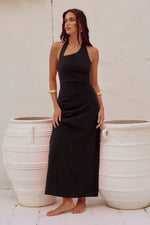 Saphira Long Midi Dress | Black