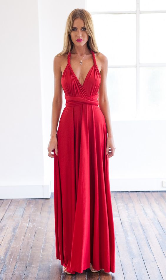 The Perfect Date Multiway Maxi Dress (Red) - BEST SELLING – Xenia Boutique