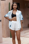 Western Top | White/Blue