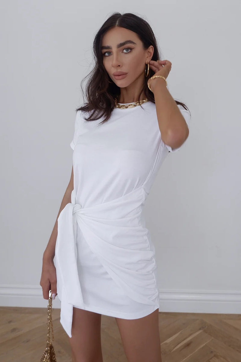 Winnie Shirt Dress (White)