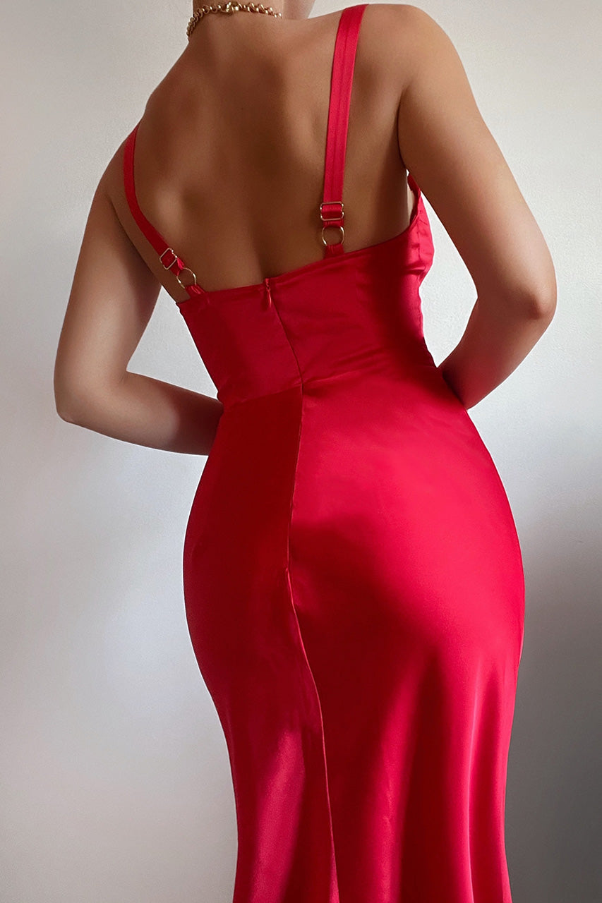 Kelsi Midi Dress | Red