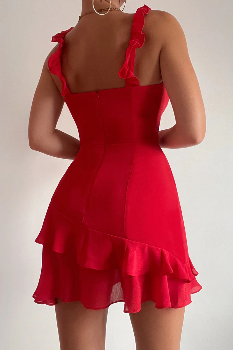 Mincia Mini Dress | Red