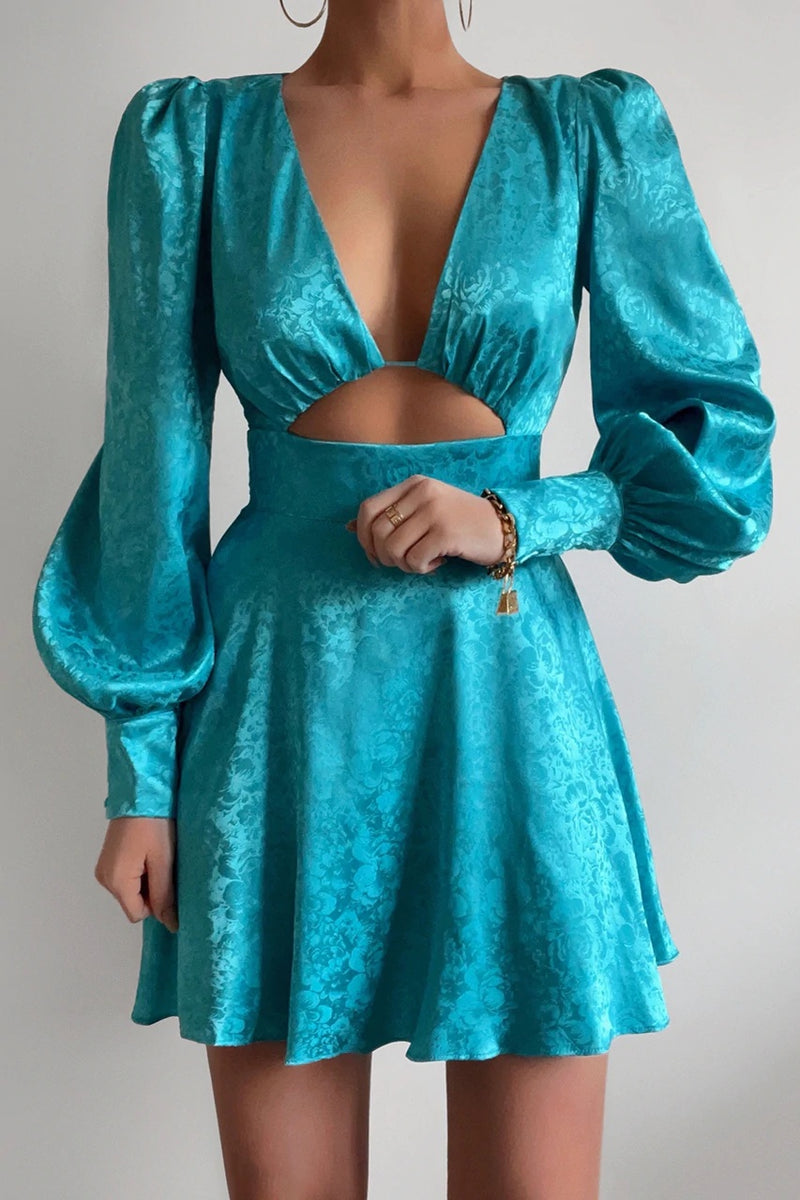 Rosalia Mini Dress (Aqua)
