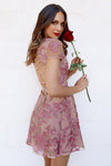 Saskia Dress | Embroidered Rose