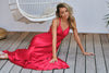 The Perfect Date Satin Maxi Dress (Red) - BEST SELLING