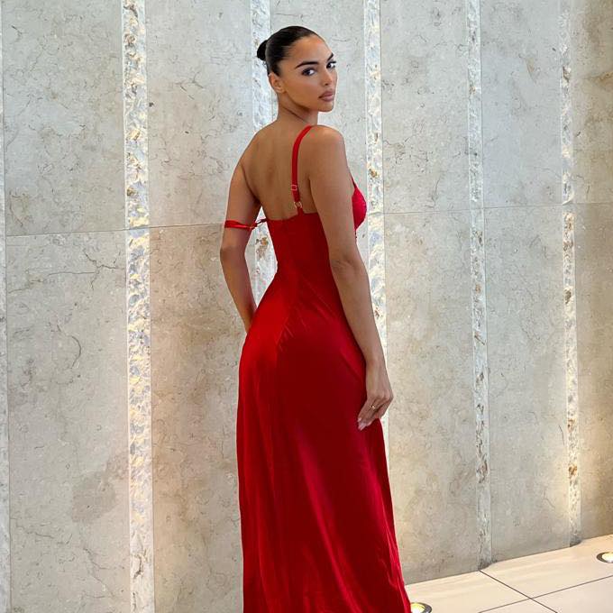 Kelsi Midi Dress | Red